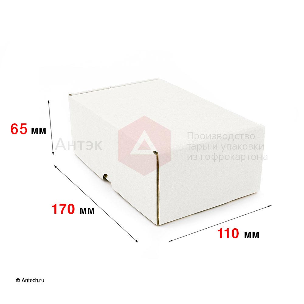 Самосборная коробка 170х110х65 мм МГК Т−24E  белый (фото 1) – купить в Москве