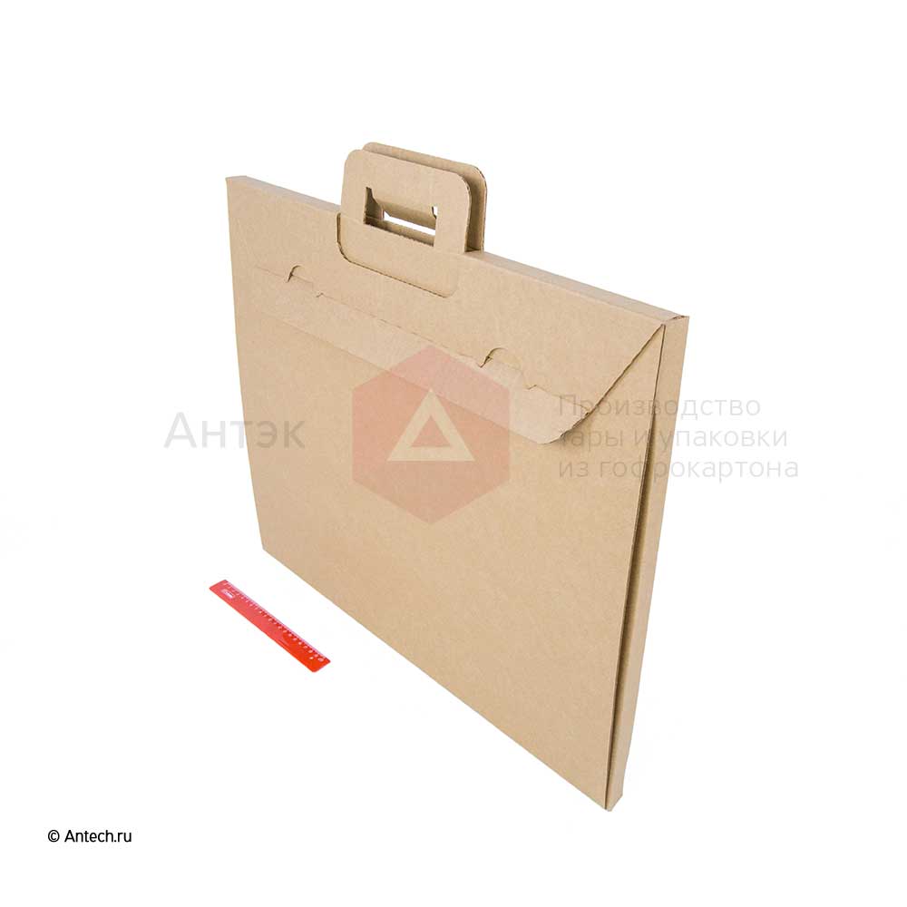 Коробка с ручкой для картины 560x470x20 мм Т−24B бурый (фото 4) – купить в Москве
