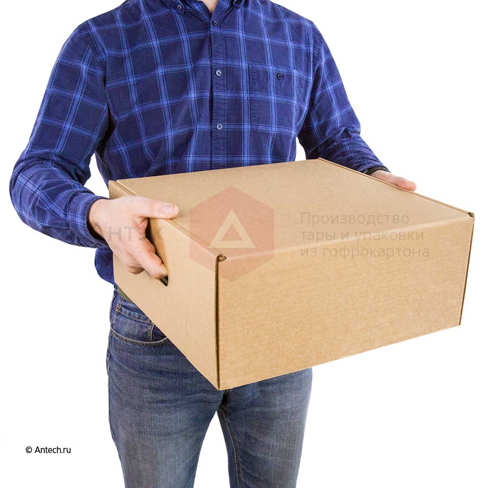 Самосборная коробка 370x370x165 мм Т−24B бурый (фото 6) – купить в Москве