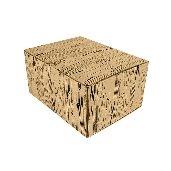 Картонная коробка "Wood" 195x155x100 мм МГК Т−24E бурый (фото 1) – купить в Москве