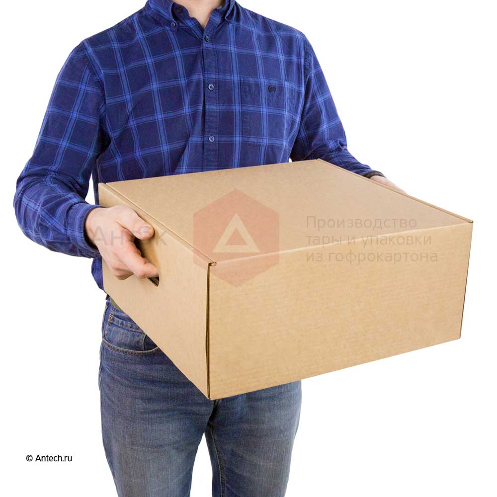 Самосборная коробка 390x390x180 мм Т−24B бурый (фото 6) – купить в Москве