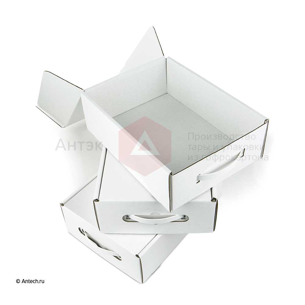 Коробка с ручкой 220x320x100 мм Т−24B белый (фото 5) – купить в Москве