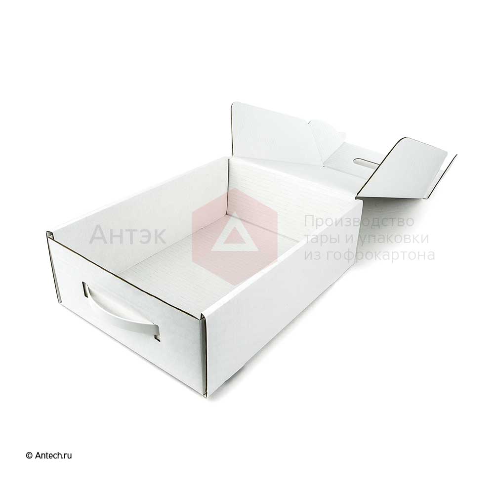 Коробка с ручкой 220x320x100 мм Т−24B белый (фото 3) – купить в Москве
