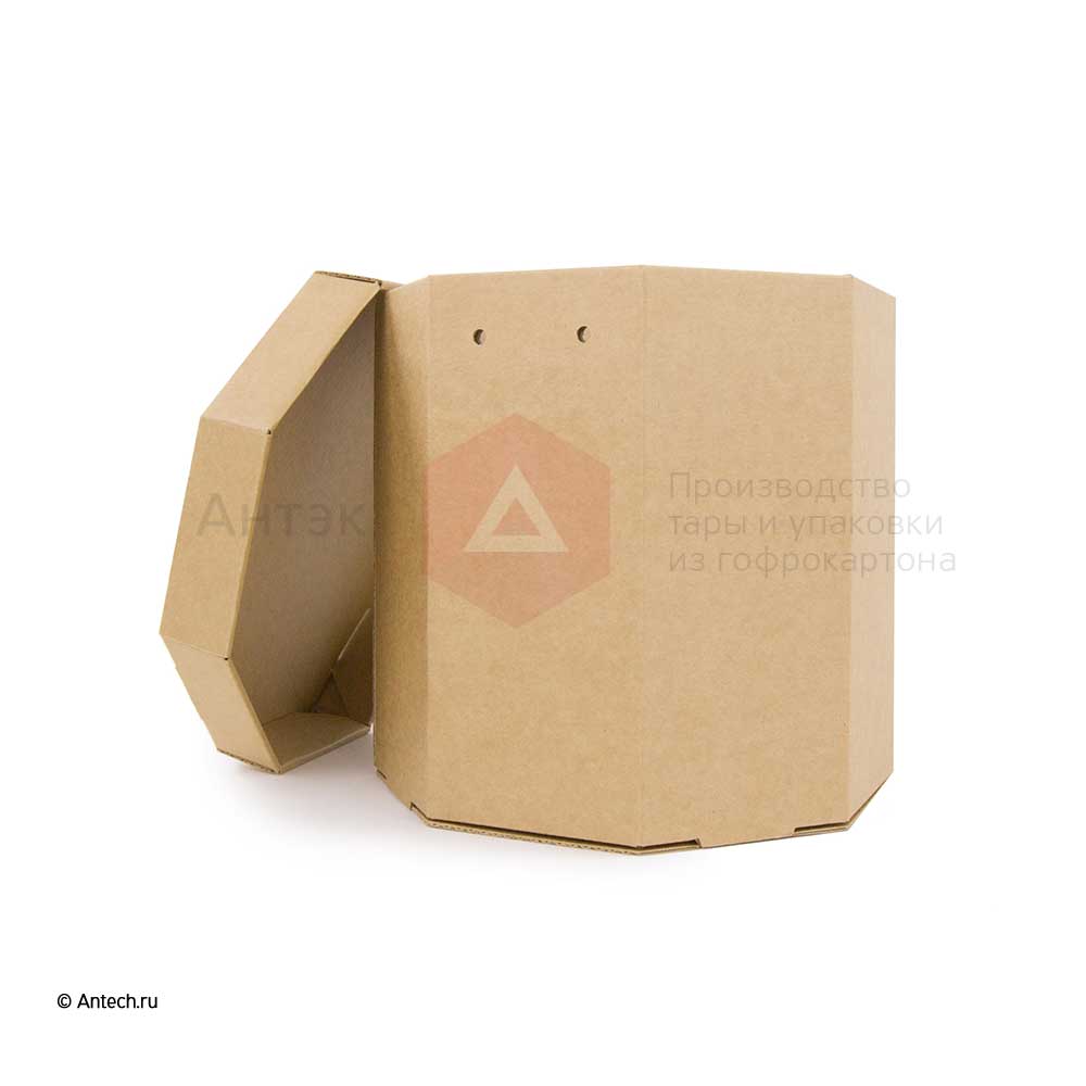 Шляпная коробка 185x185x185 мм МГК Т−24E бурый (фото 5) – купить в Москве